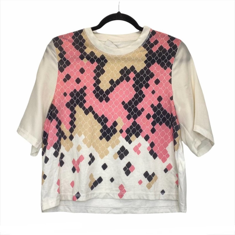3.1 Phillip Lim Diamond Print Geometric Silk Top